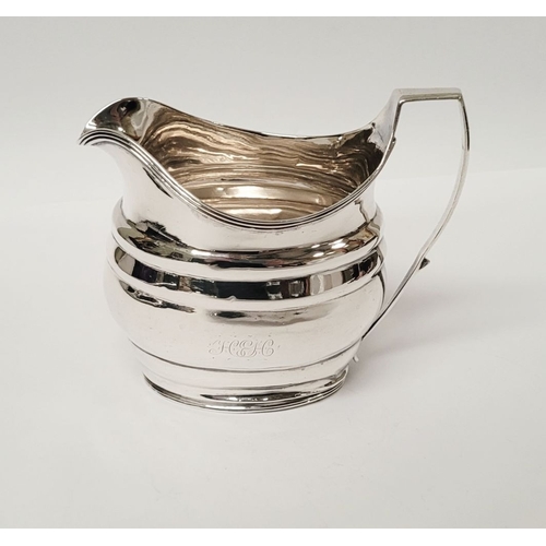 7 - A GEORGE III IRISH CORK SILVER CREAM JUG, Hallmarked Maker John Toleken, Cork c.1795. With square lo... 