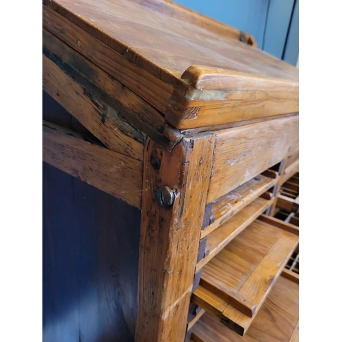 25 - AN ANTIQUE OAK DRAUGHTSMAN’S CABINET, or flat file cabinet, this expertly crafter piece has a lift t... 