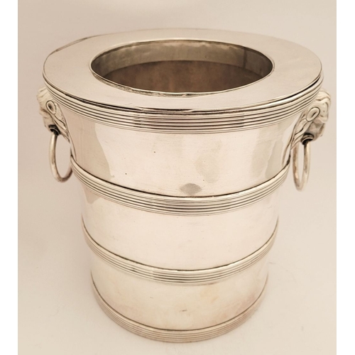 117 - A LATE 18TH CENTURY ‘OLD SHEFFIELD’ PLATED SILVER ICE BUCKET, circa 1795, the bucket has four bands ... 