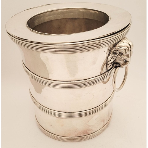 117 - A LATE 18TH CENTURY ‘OLD SHEFFIELD’ PLATED SILVER ICE BUCKET, circa 1795, the bucket has four bands ... 