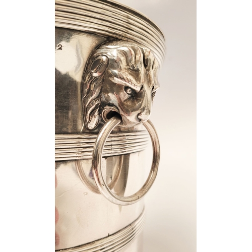 117 - A LATE 18TH CENTURY ‘OLD SHEFFIELD’ PLATED SILVER ICE BUCKET, circa 1795, the bucket has four bands ... 