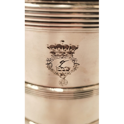 117 - A LATE 18TH CENTURY ‘OLD SHEFFIELD’ PLATED SILVER ICE BUCKET, circa 1795, the bucket has four bands ... 