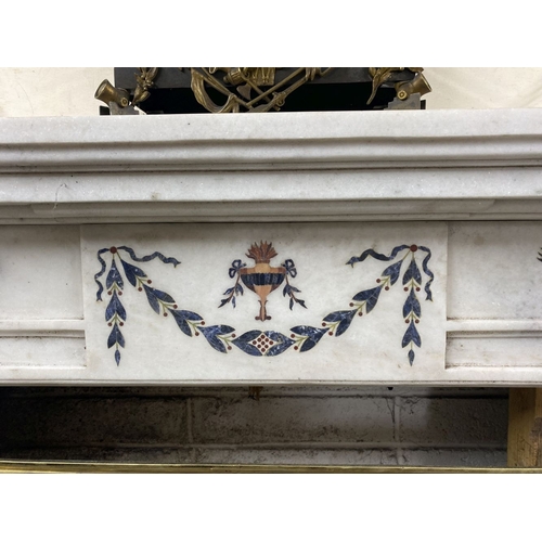 128 - AN ANTIQUE GEORGIAN MARBLE & SCAGLIOLA MANTLEPIECE FIREPLACE, in the manner of Pietro Bossi. This be... 