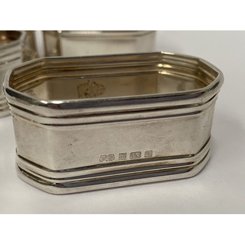 137 - A SET OF SIX SILVER NAPKIN RINGS, by Victoria Silverware Ltd, Hockley Hill, Birmingham 1996-1997 (fo... 