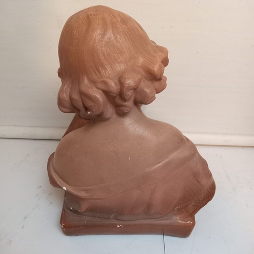 167 - AN ART DECO PERIOD STUDY OF A GIRL READING, 33cm tall x 29cm wide.