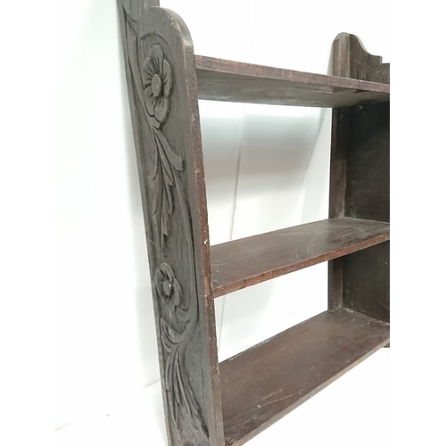 175 - RESTORATION PROJECTS: TWO SMALL WALL-MOUNTABLE SHELVES (i) a white painted shelf with irregular size... 