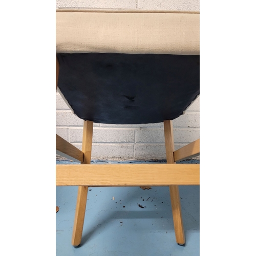 191 - A VERY GOOD QUALITY PAIR OF TALL KITCHEN ISLAND CHAIRS, with button back upholstered seats, raised o... 