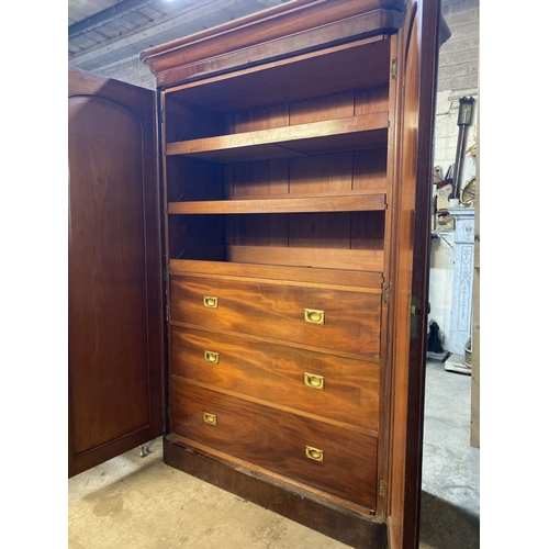 198 - AN EXCELLENT VICTORIAN MAHOGANY TWO DOOR LINEN CLOSET, by E. Phillips & Sons Bristol. Provenance: fr... 