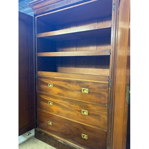 198 - AN EXCELLENT VICTORIAN MAHOGANY TWO DOOR LINEN CLOSET, by E. Phillips & Sons Bristol. Provenance: fr... 