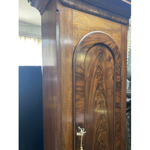 24 - AN EXCELLENT IRISH ‘J. MANGAN CORK’ MAHOGANY LONGCASE GRANDFATHER CLOCK, in flame mahogany case. The... 