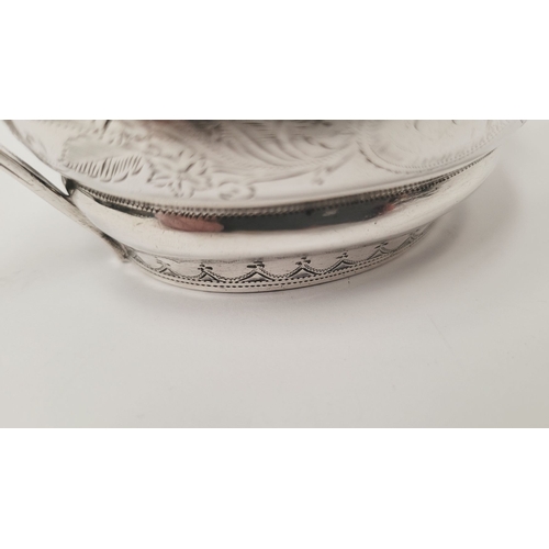 31 - A VERY FINE & RARE CORK IRISH SILVER CREAM JUG, circa 1800, impressed ‘STERLING’ mark to the base, a... 