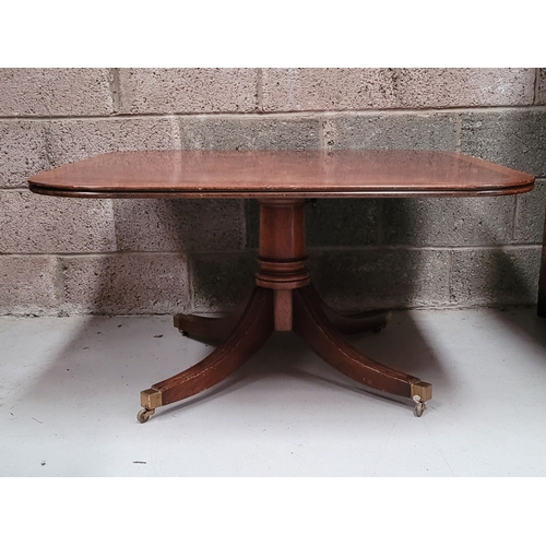 54 - A FINE & RARE LATE 19TH CENTURY IRISH MAHOGANY ADJUSTABLE (UP & DOWN) CENTRE TABLE, Circa 1880, cros... 