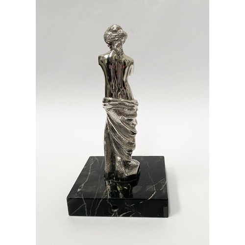 7 - AN IRISH SILVER ‘VENUS DE MILO’ SCULPTURE ON MARBLE BASE, Dublin 1973 by M H Gill. Exceptional sculp... 