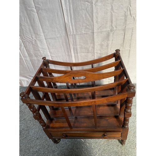 80 - A GOOD QUALITY REGENCY MAHOGANY CANTERBURY excellent for storing magazines, papers, and sheet music:... 