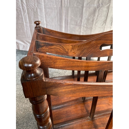 80 - A GOOD QUALITY REGENCY MAHOGANY CANTERBURY excellent for storing magazines, papers, and sheet music:... 