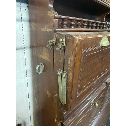 233 - A RARE AUTHENTIC EDWARDIAN MAHOGANY SHIPS DOUBLE WASH STAND, likely from a state room of the White S... 