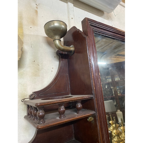 233 - A RARE AUTHENTIC EDWARDIAN MAHOGANY SHIPS DOUBLE WASH STAND, likely from a state room of the White S... 