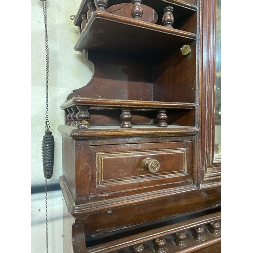 233 - A RARE AUTHENTIC EDWARDIAN MAHOGANY SHIPS DOUBLE WASH STAND, likely from a state room of the White S... 