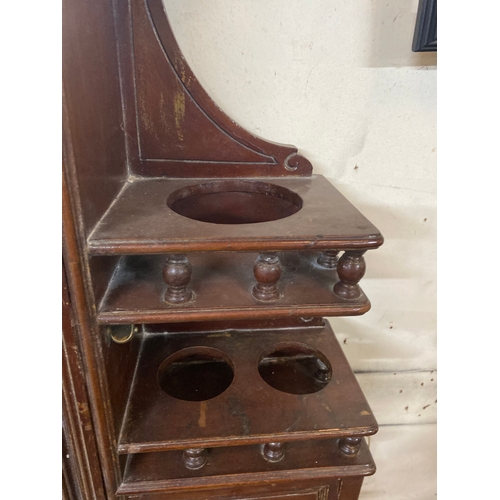 233 - A RARE AUTHENTIC EDWARDIAN MAHOGANY SHIPS DOUBLE WASH STAND, likely from a state room of the White S... 