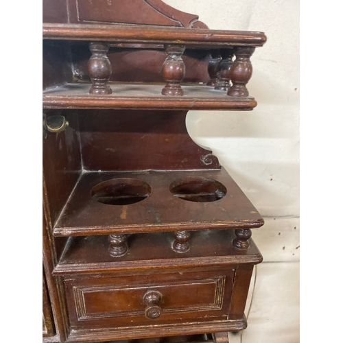 233 - A RARE AUTHENTIC EDWARDIAN MAHOGANY SHIPS DOUBLE WASH STAND, likely from a state room of the White S... 