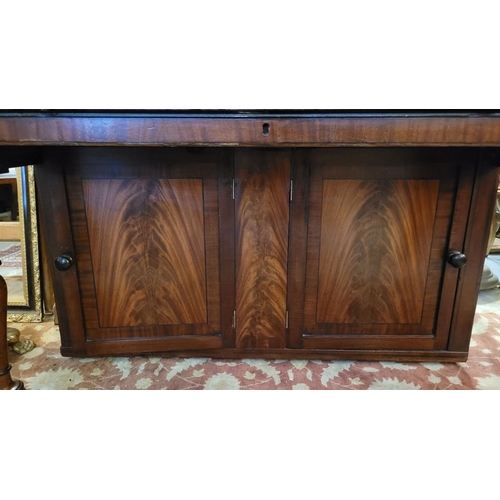 20 - A BEAUTIFUL 19TH CENTURY IRISH, CORK, NEATLY SIZED SECRETAIRE ‘PIANO’ TOP GLAZED BOOKCASE, to the to... 