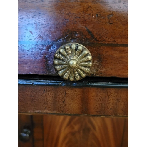 20 - A BEAUTIFUL 19TH CENTURY IRISH, CORK, NEATLY SIZED SECRETAIRE ‘PIANO’ TOP GLAZED BOOKCASE, to the to... 