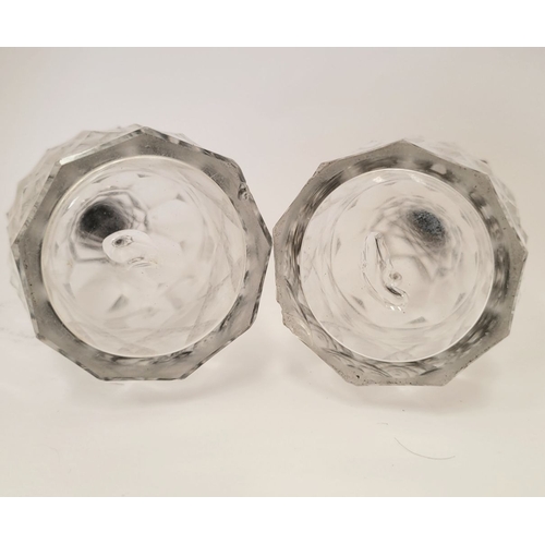 11 - A VERY FINE LATE 18TH CENTURY IRISH SILVER CRUET SET, complete with 2 cut glass bottles, a large sif... 