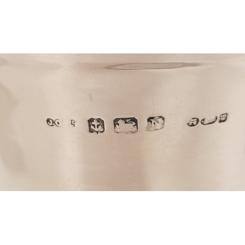 33 - AN ART DECO DESIGN SUGAR VASE – with lift away lid, and handles on each side of the rim, of tapered ... 