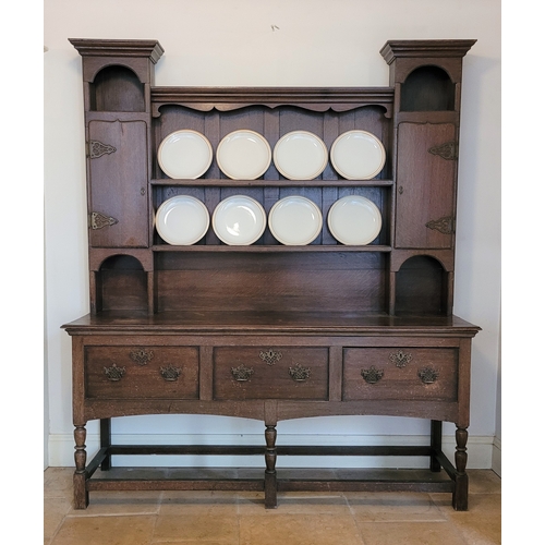 30 - AN 18TH CENTURY OAK WELSH DRESSER – this is a wonderful example of this piece of furniture, to the b... 