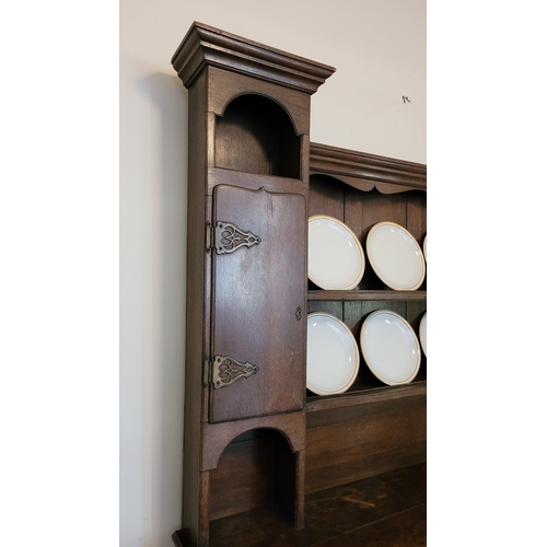 30 - AN 18TH CENTURY OAK WELSH DRESSER – this is a wonderful example of this piece of furniture, to the b... 