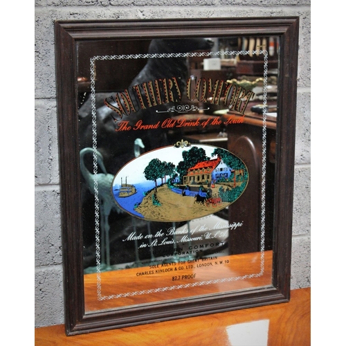 140 - A PUB SOUTHERN COMFORT ADVERTISEMENT MIRROR, produced c. 1960s-1970s, 80x65x2cm.