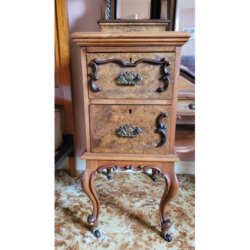 37 - AN EARLY 20TH CENTURY MIRRORED DRESSING UNIT WITH CENTRAL LONG MIRROR. Some carved moulding pieces a... 