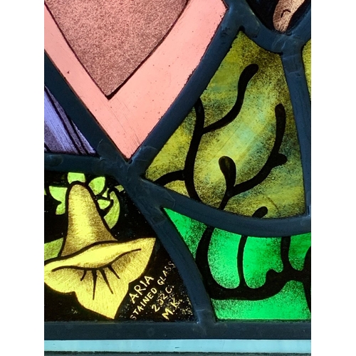 4 - A BEAUTIFUL STAINED GLASS PANEL BY MARIJA KOVAĆ, ‘CHAMPENOIS’, 2020. The piece is inspired by Alfons... 