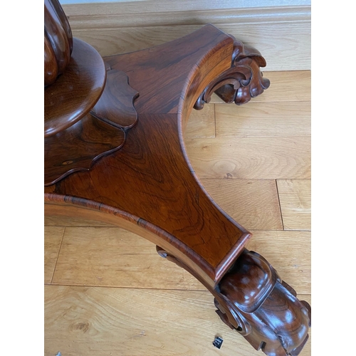 5 - A GOOD QUALITY WILLIAM IV ROSEWOOD CARD TABLE, with excellent original colour, the top with rounded ... 