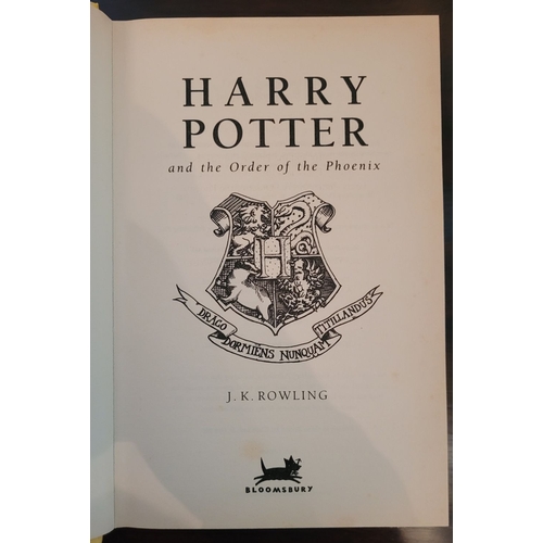 29 - ROWLING, J.K. HARRY POTTER – AND THE ORDER OF THE PHOENIX, London, Bloomsbury, 2003. First Edition. ... 