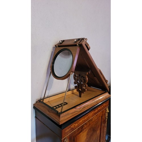 38 - A FINELY CRAFTED VICTORIAN FOLDING STEREOSCOPIC VIEWER, in the style of Negretti & Zambra. Decorated... 