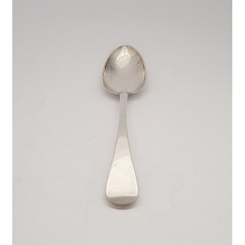 63 - A VERY GOOD EARLY 19TH CENTURY SILVER SERVING SPOON, London hallmarks, with date letter of ‘i’ for 1... 