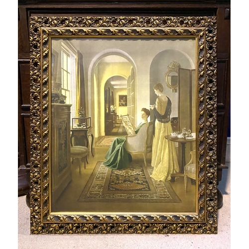 291 - A DECORATIVE GILT FRAMED PRINT, ‘SERENITY’, after original by Leonard Campbell Taylor (British, 1874... 