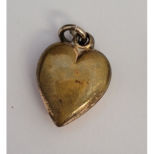 328 - A MIXED LOT OF PENDANTS, includes; (i) A small love heart shaped pinchbeck pendant – needs restorati... 