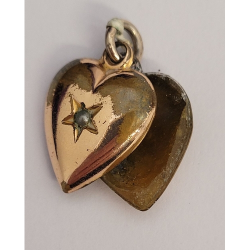 328 - A MIXED LOT OF PENDANTS, includes; (i) A small love heart shaped pinchbeck pendant – needs restorati... 