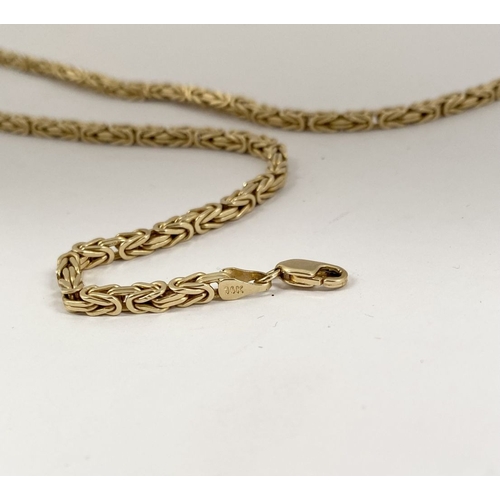 11 - A BEAUTIFUL DESIGNER 14CT YELLOW GOLD MIDAS CHAIN NECKLACE, beautiful interlocked chain link necklac... 