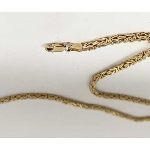 11 - A BEAUTIFUL DESIGNER 14CT YELLOW GOLD MIDAS CHAIN NECKLACE, beautiful interlocked chain link necklac... 