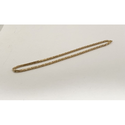 11 - A BEAUTIFUL DESIGNER 14CT YELLOW GOLD MIDAS CHAIN NECKLACE, beautiful interlocked chain link necklac... 