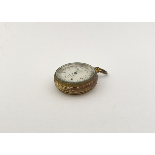 35 - A GOOD ANTIQUE ‘F. BRENNAN CORK’ POCKET BAROMETER, brass barometer, the dial reading ‘compensated fo... 