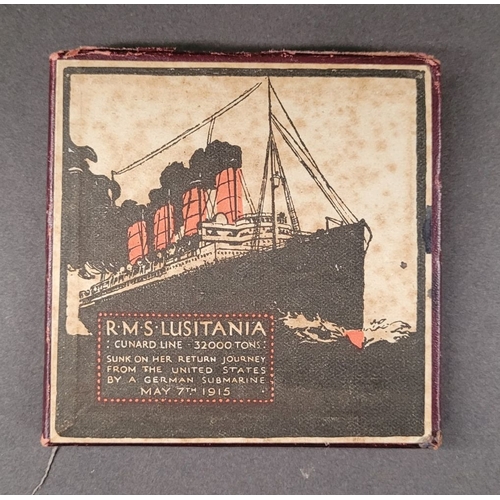 51 - A BRITISH REPLICA OF KARL GOETZ'S LUSITANIA MEDALLION, 1915-1916, presented in the original box, com... 