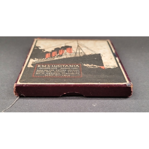 51 - A BRITISH REPLICA OF KARL GOETZ'S LUSITANIA MEDALLION, 1915-1916, presented in the original box, com... 