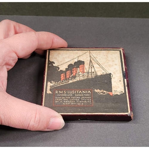 51 - A BRITISH REPLICA OF KARL GOETZ'S LUSITANIA MEDALLION, 1915-1916, presented in the original box, com... 