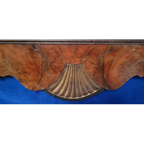 54 - AN IRISH GEORGE III VENEERED & GILT WOOD WALL MIRROR, with reeded slip & fantastic fretwork shaped f... 