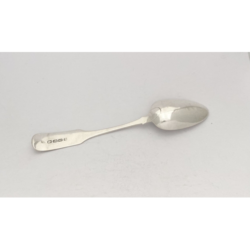 61 - A GEORGE III IRISH SILVER TABLE SPOON, by John Pittar, Dublin c.1807. In the Hanoverian pattern, wit... 