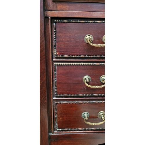 72 - A VERY FINE EDWARDIAN STONES PATENT GLAZED MUSIC CABINET,  with a double glazed cabinet door to the ... 